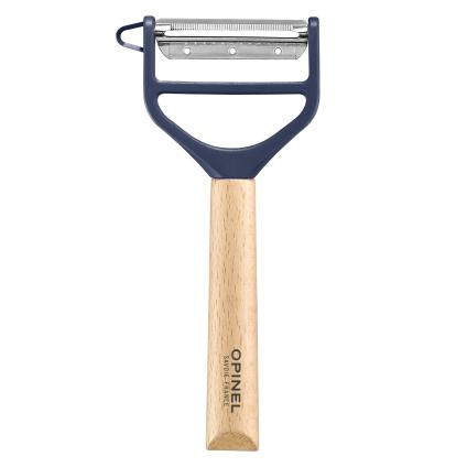 232144 skrabka na zeleninu t duo modra bukove drevo opinel