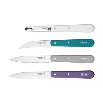 232339 sada nozu essentiels art deco sada 4 ks vicebarevna habrove drevo opinel