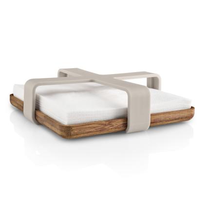 233267 drzak na ubrousky nordic kitchen 19 x 5 cm piskova plast bambus eva trio