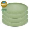 Plastični tanjur CONNECT, set od 4 kom, 25,5 cm, prirodno lisnato zelena, Koziol