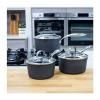 Posuda za pripremu umaka NEVERSTICK3, 18 cm, 1,5 l, s poklopcem, aluminij, Eaziglide