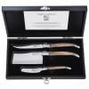 Set noževa za sir LAGUIOLE LUXURY, 3 kom, poklon set, ručke od maslinovog drveta, Laguiole