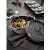 Casserole lonac, 26 cm, crna, lijevano željezo, Staub