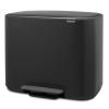 Kanta s pedalom BO 11 + 23 l, mat crna, Brabantia