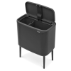 Kanta za otpatke na dodir BO, 11 + 23 l, mat crna, Brabantia