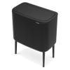 Kanta za otpatke na dodir BO, 11 + 23 l, mat crna, Brabantia