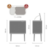 Kanta za otpatke na dodir BO, 11 + 23 l, mat crna, Brabantia