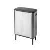 Kanta za otpatke na dodir BO, 2 x 30 l, mat čelik, Brabantia