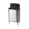 Kanta za otpatke na dodir BO, 2 x 30 l, mat čelik, Brabantia