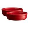Posuda za crème brûlée, 12 cm, set od 2 kom, bordo crvena, Emile Henry