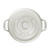 Casserole lonac COCOTTE, 26 cm, okrugli, bijela, lijevano željezo, Staub