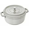 Casserole lonac COCOTTE, 26 cm, okrugli, bijela, lijevano željezo, Staub