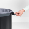 Korpa za rublje, 60 l, s poklopcem od pluta, crna, Brabantia