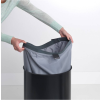 Korpa za rublje, 60 l, s poklopcem od pluta, crna, Brabantia