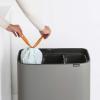 Korpa za otpatke na dodir BO TOUCH KANTA, 3 x 11 l, mineralno siva, Brabantia