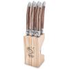 Set noževa za odreske PREMIUM, 6 kom, s drvenim blokom, Laguiole