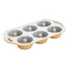 Pekač za kolače ANNIVERSARY BUNDLETTE BUNDT, za 6 mini torti, zlatna, Nordic Ware