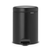 Kanta s pedalom NEWICON, 5 l, mat crna, Brabantia