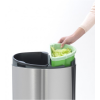 Kanta za otpatke na dodir TOUCH BIN NEW, 10 + 23 l, otporna na otiske prstiju, mat čelik, Brabantia