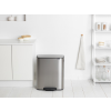 Kanta s pedalom BO, 2 x 30 l, mat čelik, Brabantia