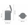 Kanta s pedalom NEWICON, 20 l, mat čelik, Brabantia