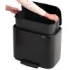 Kanta s pedalom BO, 36 l, mat crna, Brabantia