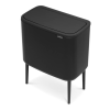 Kanta za otpatke na dodir BO, 3 x 11 l, mat crna, Brabantia