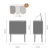 Kanta za otpatke na dodir BO, 3 x 11 l, mat crna, Brabantia