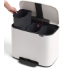 Kanta s pedalom BO, 3 x 11 l, bijela, Brabantia