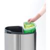 Kanta za otpatke na dodir TOUCH BIN NEW, 23 + 10 l, mat čelik, Brabantia