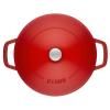 Casserole lonac, 24 cm, samozatvarajući poklopac, trešnja, lijevano željezo, Staub