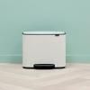 Kanta s pedalom BO, 11 + 23 l, bijela, Brabantia