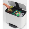 Kanta s pedalom BO, 11 + 23 l, bijela, Brabantia