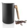 Vakuumski termos vrč s drvenom ručkom Nordic kitchen crna 1,0 l Eva Trio