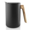 Vakuumski termos vrč s drvenom ručkom Nordic kitchen crna 1,0 l Eva Trio