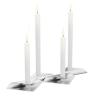 Svjećnjak za svijeće za večeru SQUARE CANDLE, set od 4 kom, nehrđajući čelik, Höfats