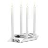 Svjećnjak za svijeće za večeru SQUARE CANDLE, set od 4 kom, nehrđajući čelik, Höfats