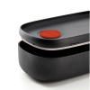Kutija za užinu LUNCHBOX TO GO 1 l, s priborom, crna / crna, Lékué