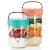 Staklenka za užinu JAR TO GO, 400 ml, tirkizna, Lékué
