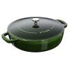Casserole lonac, 24 cm, samobrtveni poklopac, lijevano željezo, bosiljak, Staub