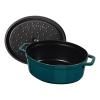 Casserole lonac, 31 cm, morsko plava, lijevano željezo, Staub