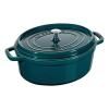 Casserole lonac, 31 cm, morsko plava, lijevano željezo, Staub