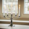 Svjećnjak za svijeće za večeru CANDELABRA 30 cm, srebrna, Philippi