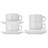 Šalica za kavu s tanjurićem BARISTA, set od 2 kom, 160 ml, bijela, WMF