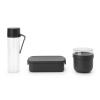 Set kutija za užinu, staklenka za užinu i boca za vodu, MAKE & TAKE, tamno siva, Brabantia