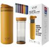 Putna šalica RECHARGE ANYTIME 460 ml, sa infuzorom za čaj, boja senfa, Viva Scandinavia