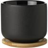 Šalica s podmetačom THEO 200 ml, crna, Stelton
