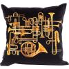 Ukrasni jastuk TOILETPAPER TRUMPETS 50 x 50 cm, crna, Seletti