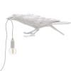 Stolna lampa BIRD PLAYING, 33 cm, bijela, Seletti