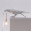 Stolna lampa BIRD PLAYING, 33 cm, bijela, Seletti